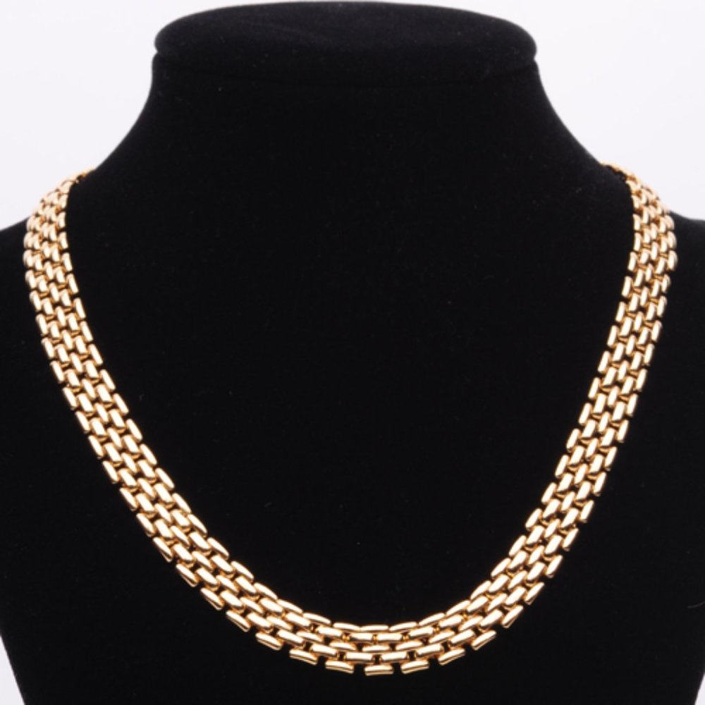 Elegant Gold tone nested linked chain Necklace - Vintage